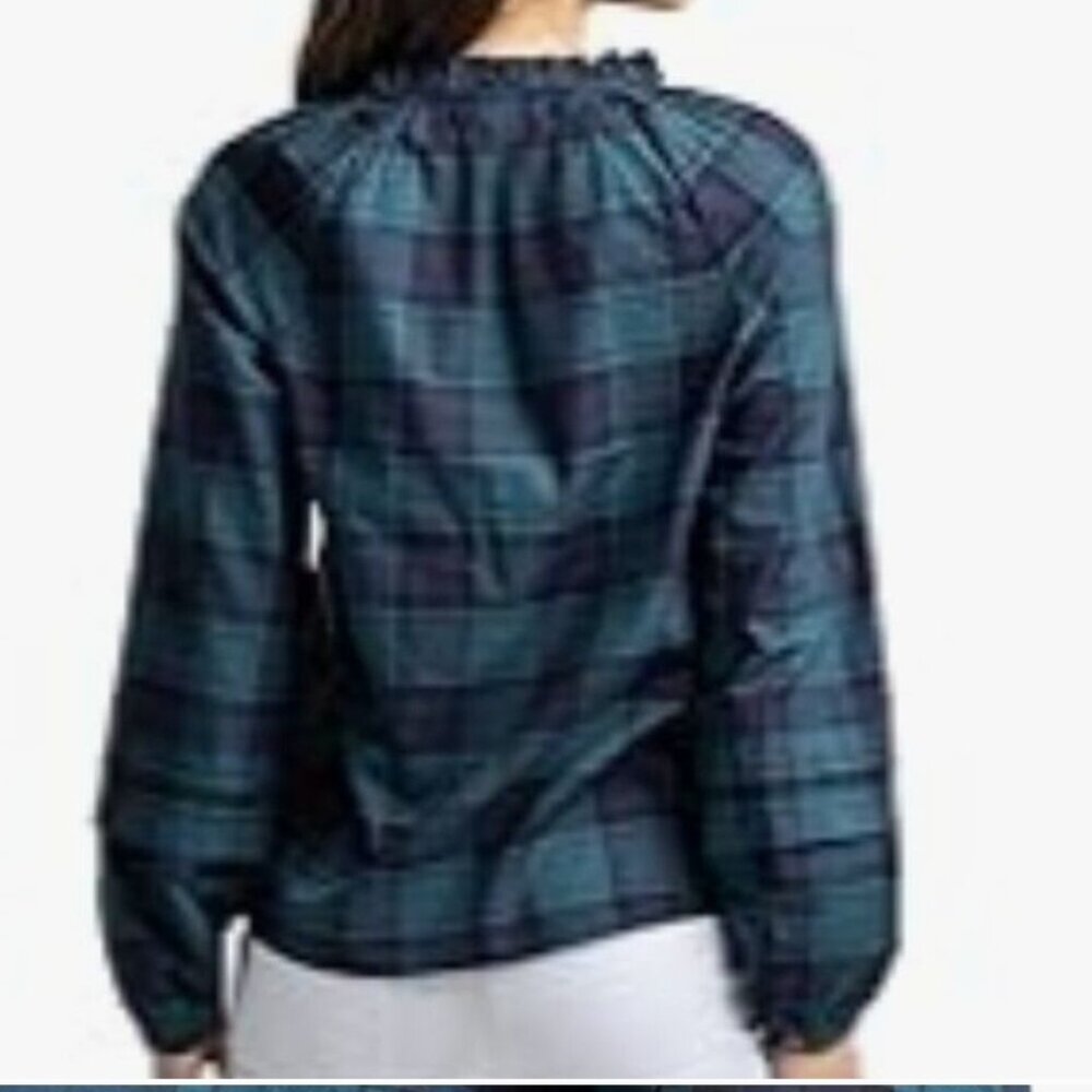 **NWT** Women’s Southern Tide Aubree Green and Blue Plaid Top, Small - Picture 5 of 9